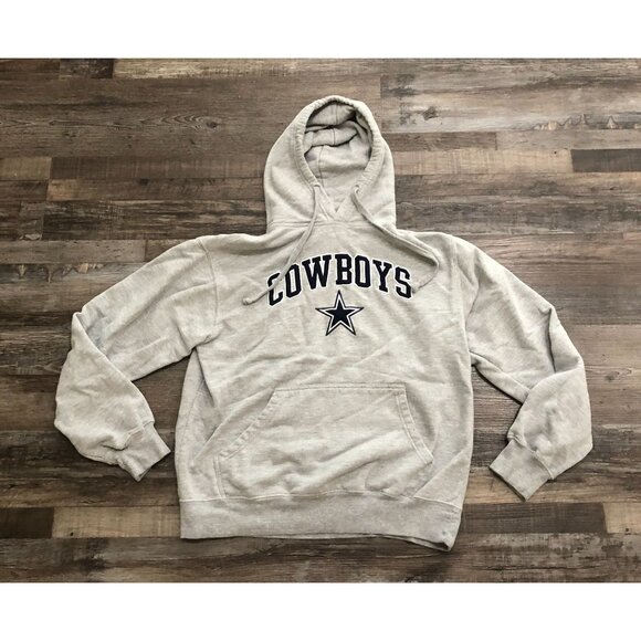 Dallas Cowboys Brand Hoodie Pullover Mens Small Sweatshirt Gray NFL - Picture 1 of 5